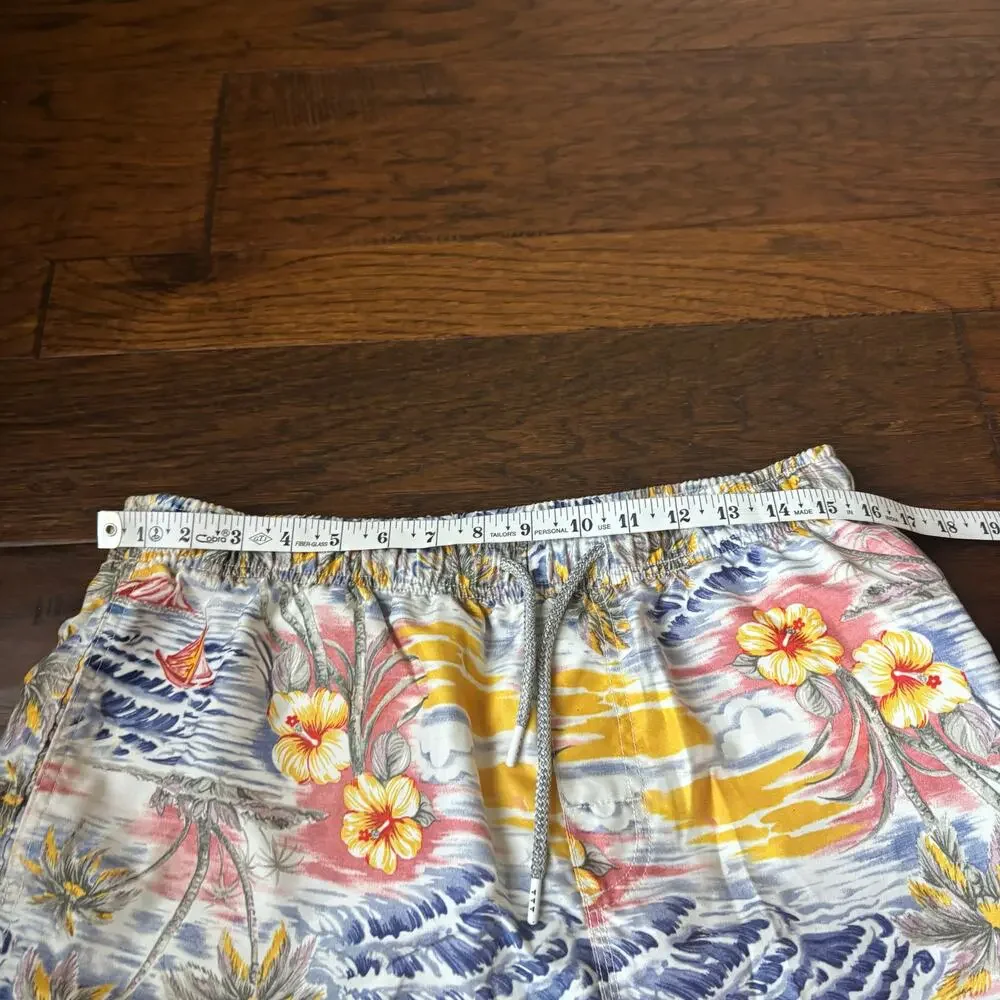 True‎ Grit Men's Waterman Drawstring Board Short Mahalo Size M Vacation Swim